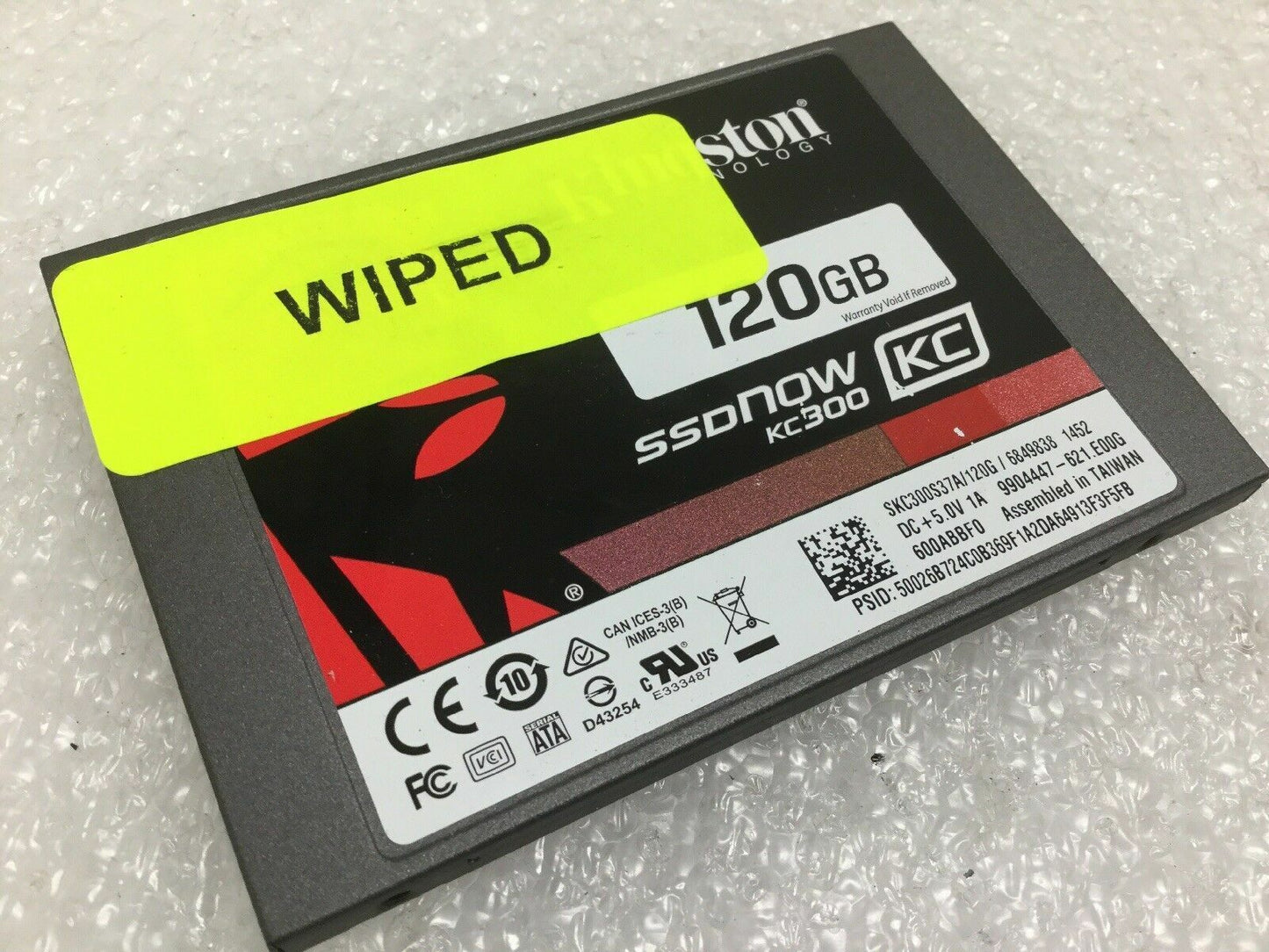 Kingston SSDNow KC300 120GB SSD 2.5" SATA Solid State Drive - SKC300S37A/120G