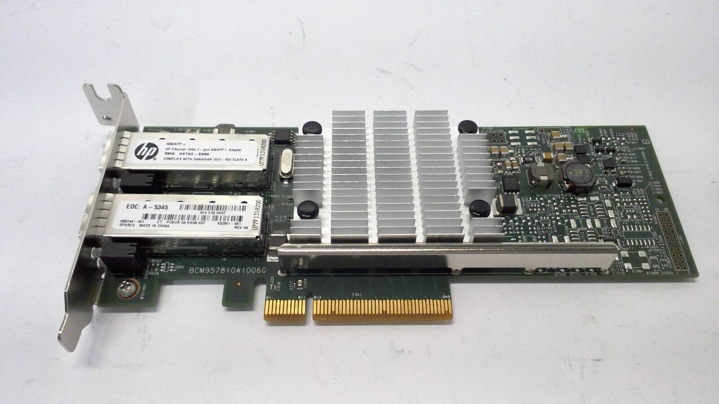 HP 530SFP+Dual Port 10GB SFP+ Ethernet Adapter Card PCIe 656244-001 652503-B21