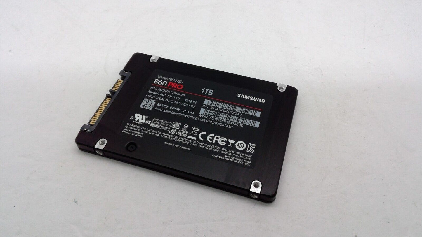 Samsung 860 Pro V-NAND SSD 1TB 2.5" SATA  MZ-76P1T0 Solid State Drive