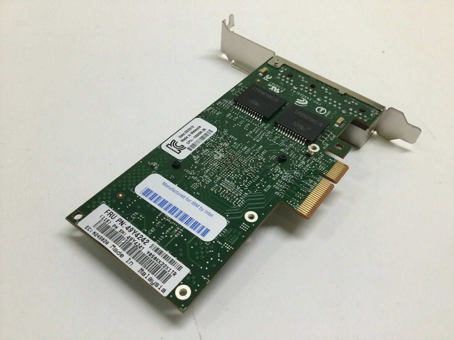 IBM 49Y4242 Intel I340-T4 Quad Port Ethernet Gigabit PCI Network Adapter