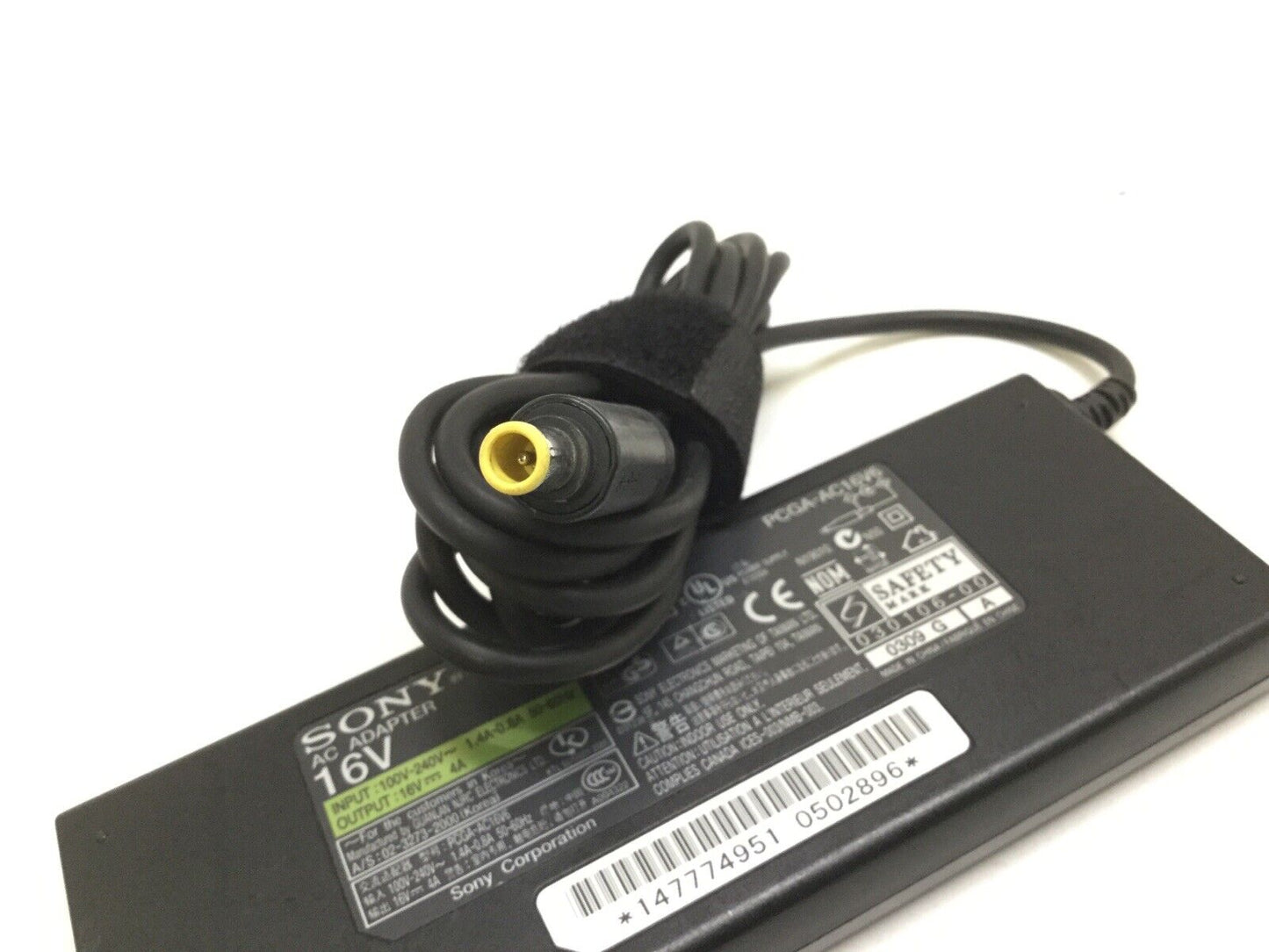 Sony AC Adapter 65W 16V 4A PCGA-AC16V6 VGN-S360P VGN-S270 PCG-V505 PCG-V505T1