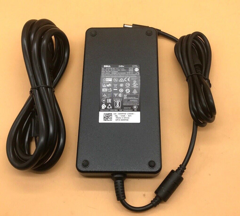 Dell 240W AC Adapter LA240PM160 GA240PE1-00 00MFK9 0FWCRC 19.5V 12.3A