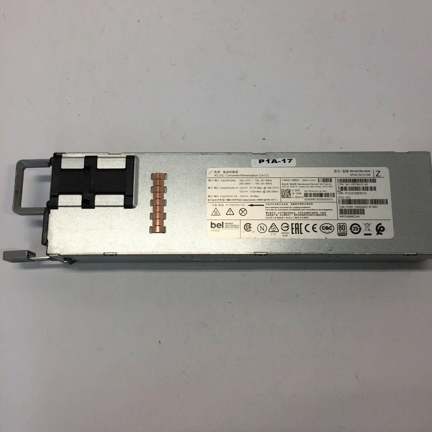 Cisco C9K-PWR-1600WAC-R AC Power Supply 1600W for catalyst C9600 C9500