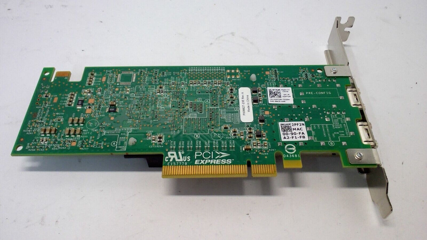 Emulex 10GB SFP Dual Port Converged Adapter Dell 2PF2N 02PF2N