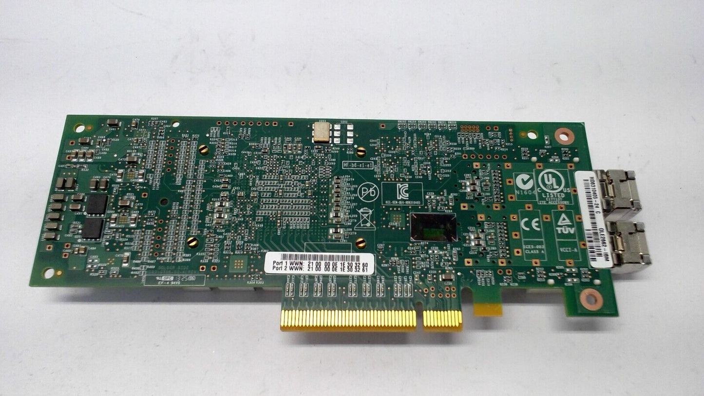 IBM QLogic QLE2662 Dual Port 16Gb SFP+ Fibre HBA adapter 00Y3344 w/SFPs LP