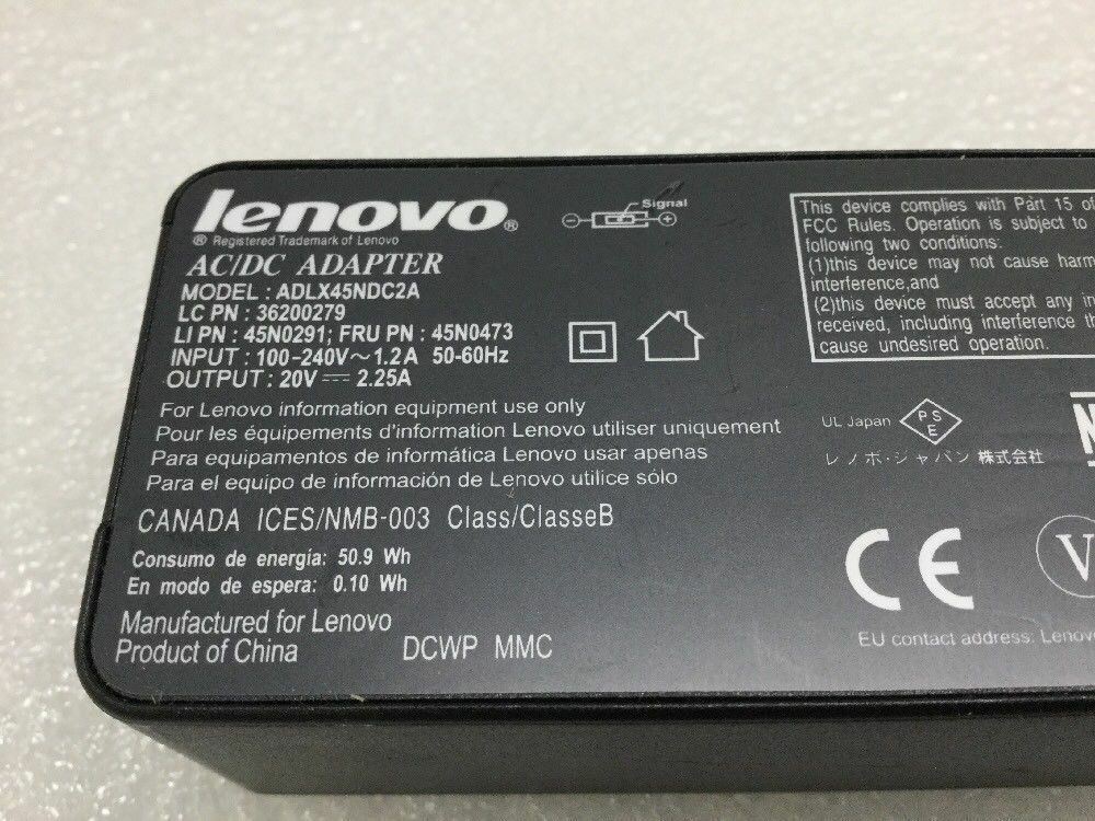 Original Lenovo 45W AC Adapter ADLX45NDC2A ADLX45NLC3A ADLX45NCC2A - Assorted