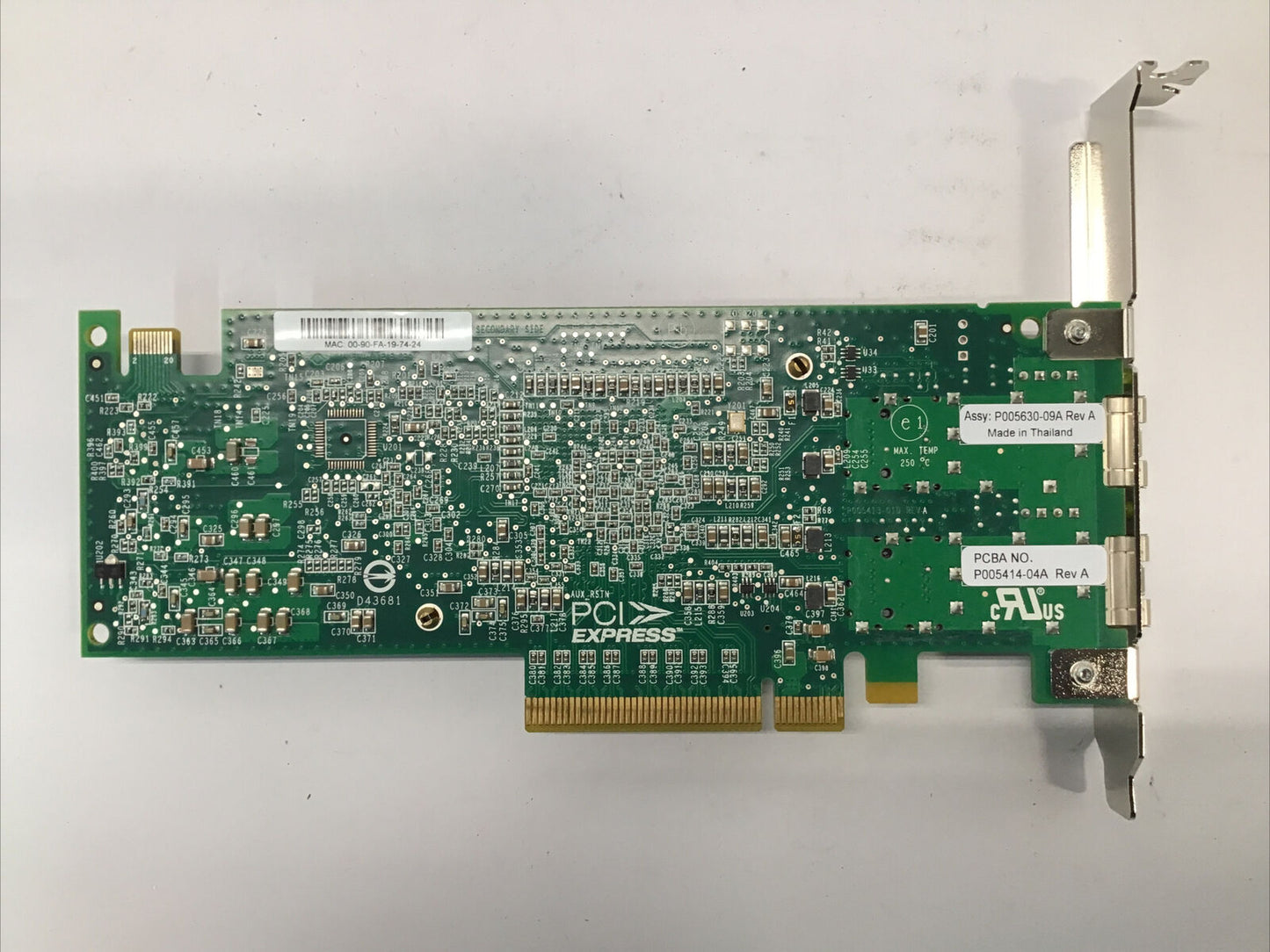 Emulex IBM 96Y3766 2-Port 10GB SFP+ Ethernet Card PCI-e P005414 95Y3764 49Y7952