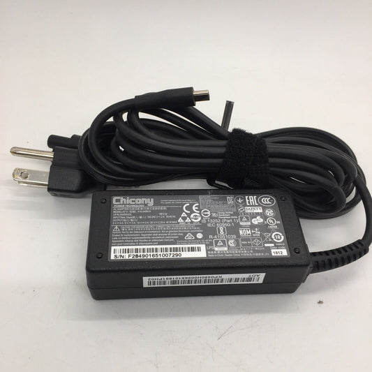 Original Chicony 45W USB-C AC Power Adapter Charger Chromebook A16-045N1A