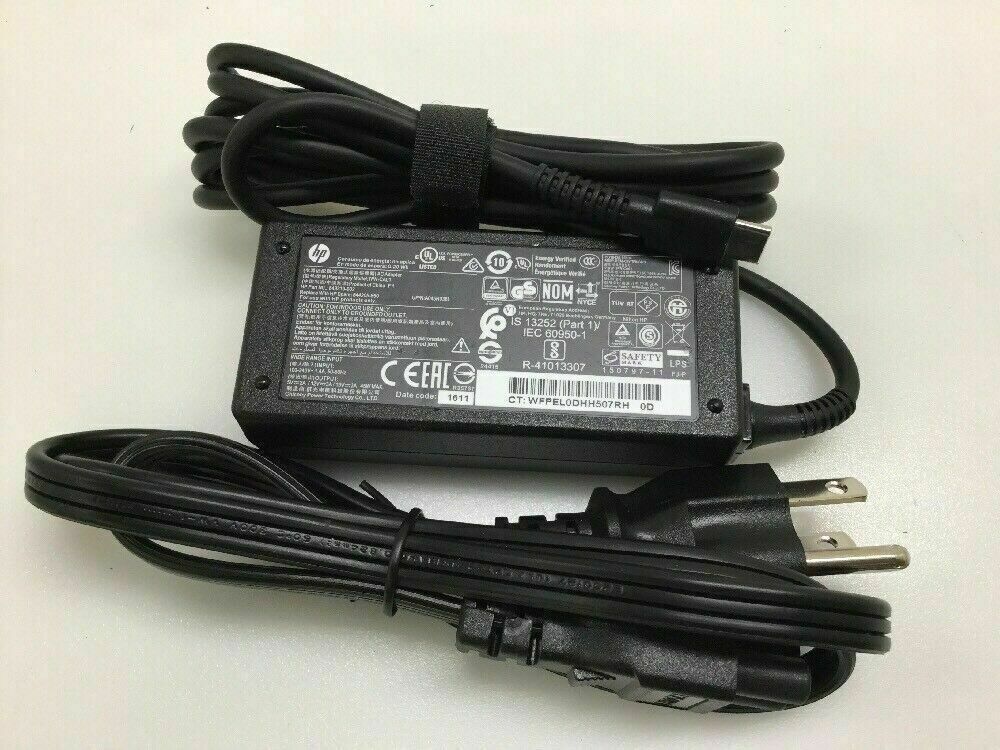 OEM HP 45W USB-C AC Adapter for HP Elite X2 G1 G2 Chromebook 11 X360