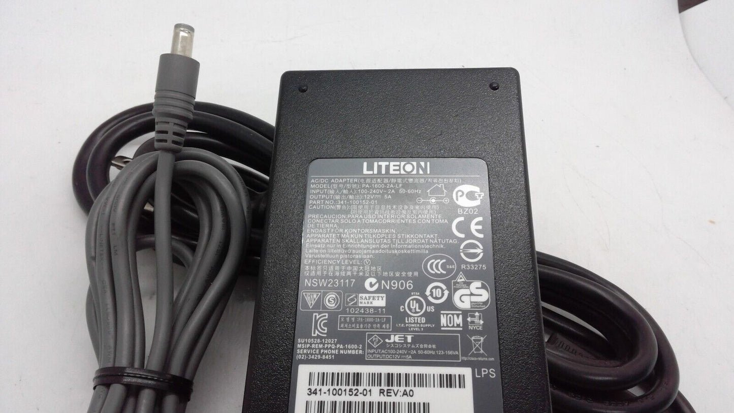 Genuine Liteon PA-1600-2A-LF AC Adapter 12V 5A Power Supply 341-100152-01 w/PC