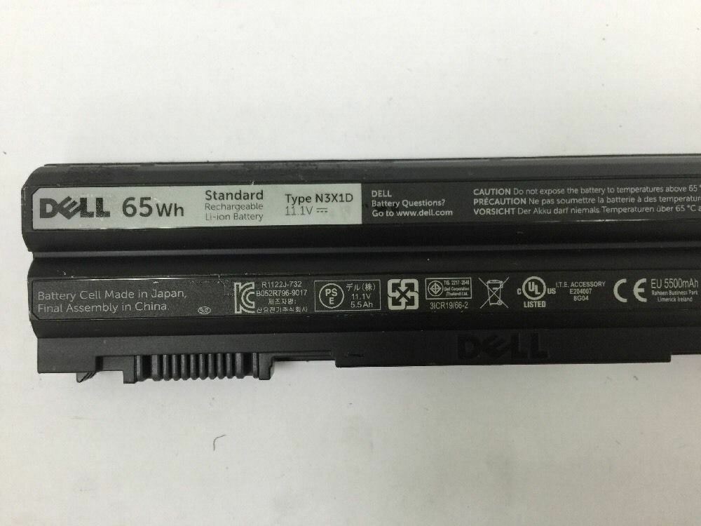 Genuine Dell N3X1D Battery  11.1V 65Wh for Dell Latitude E6540 E6440 E5530 E5430