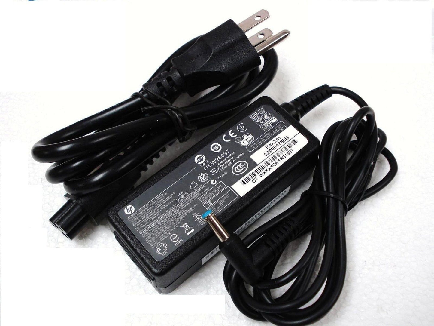 OEM HP 45W 19.5V 2.31A HSTNN-DA40 AC Power Adapter with blue tip