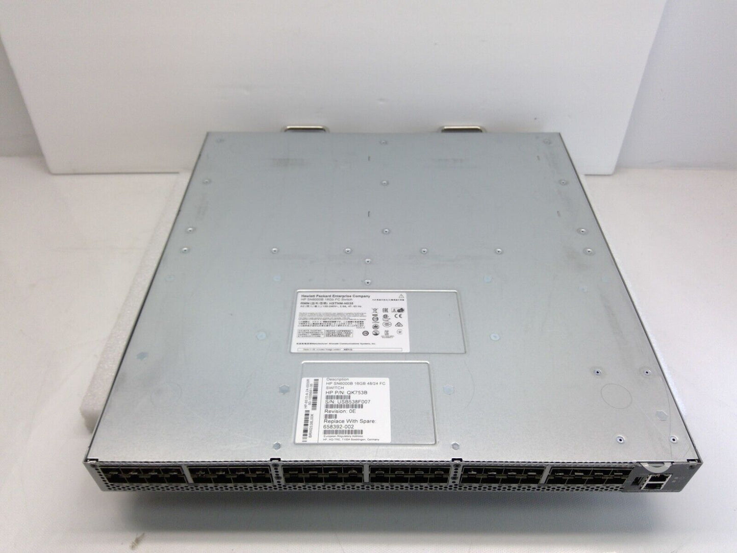 HP SN6000B 16Gb 48-port Managed Fibre Channel Switch w/ 36 ports License#