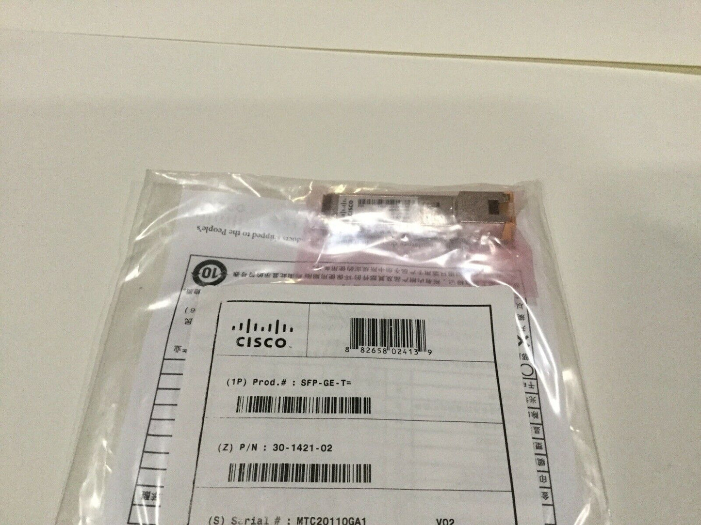 Brand NEW Sealed Cisco SFP-GE-T 1000Base-T Transceiver Module P/N 30-1421-01