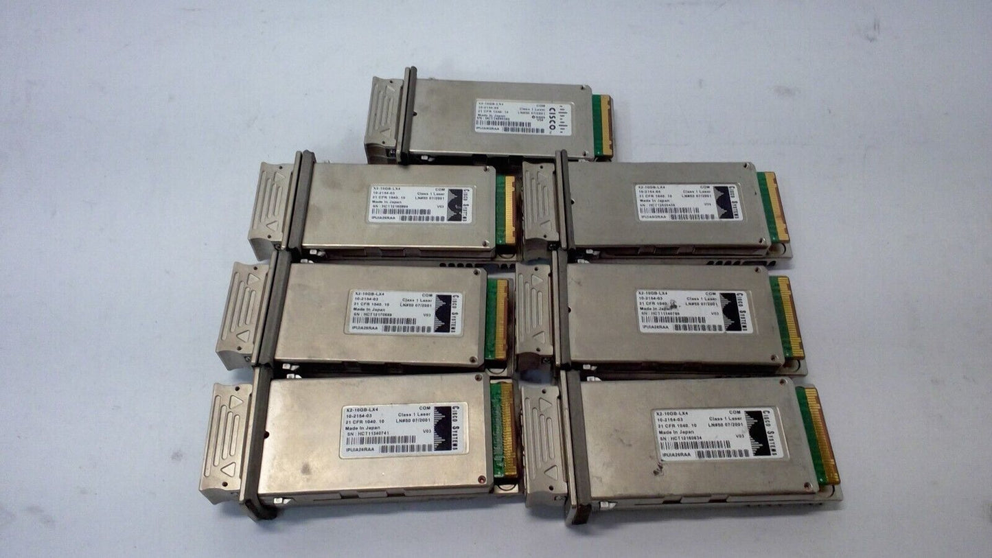 Genuine Cisco X2-10GB-LX4 10-2154-03/04 mix transceiver module LOT OF 7