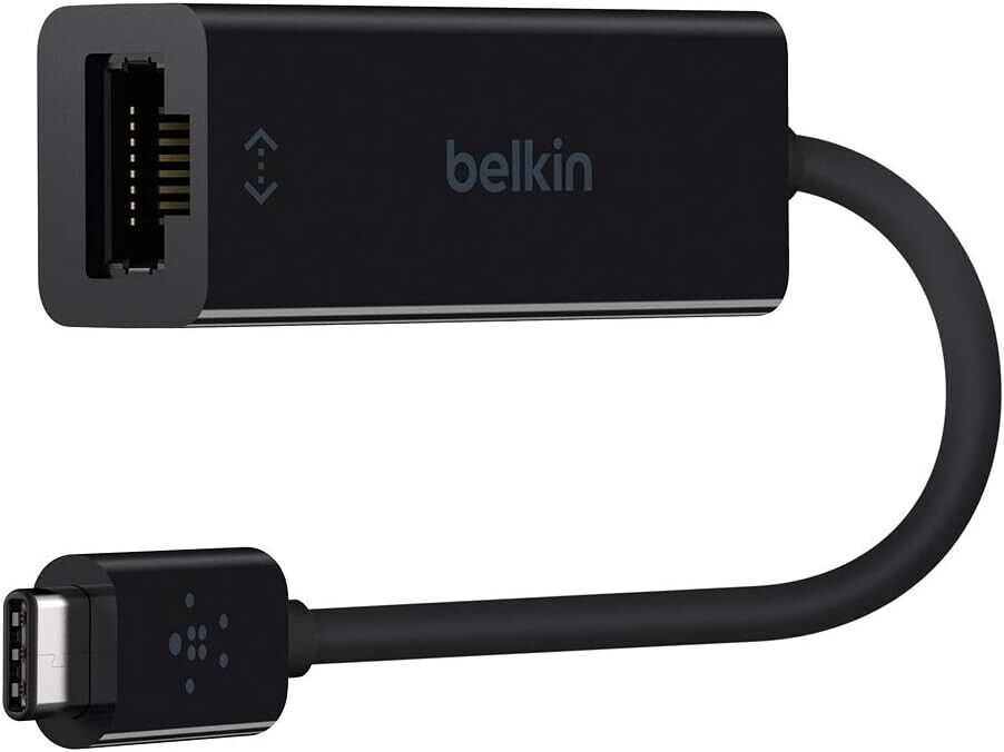 Belkin USB-C to GIGABIT ETHERNET RJ45 ADAPTER B2B145-BLK