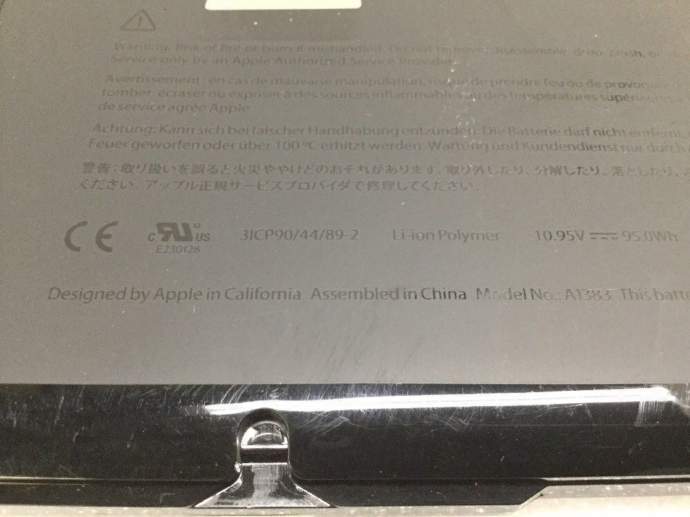 Apple A1383 Battery for Apple Macbook Pro 17" A1297 2011 MC725LL/A MD311LL/A