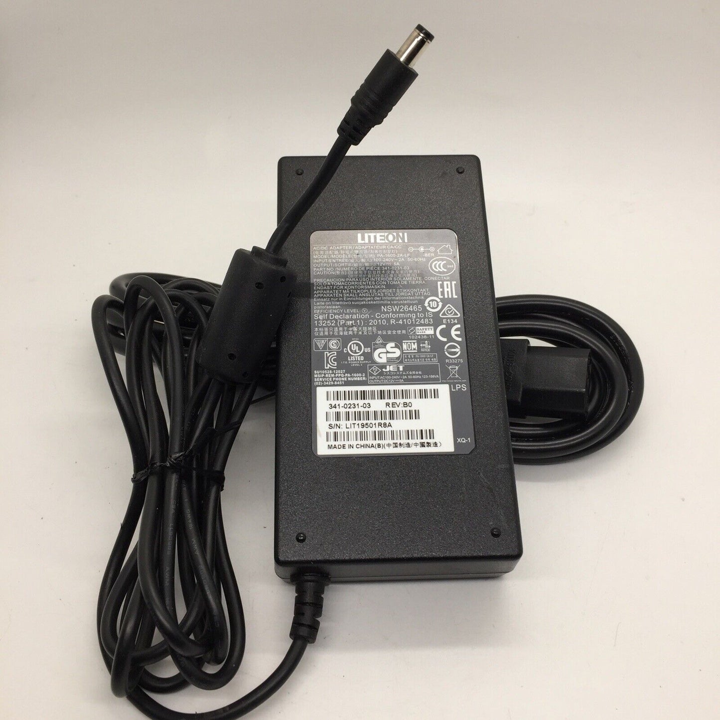 Liteon 12V 5A Ac Adapter PA-1600-2A-LF Charger 5.5mm 341-0231-03 Power Supply