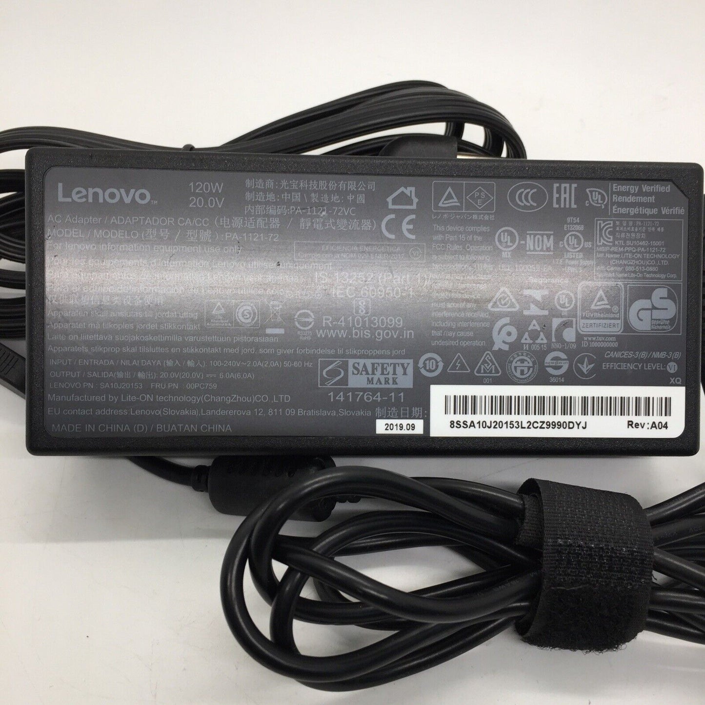 Genuine Lenovo 120W PA-1121-72 AC/DC Power Supply Adapter 20V 6A