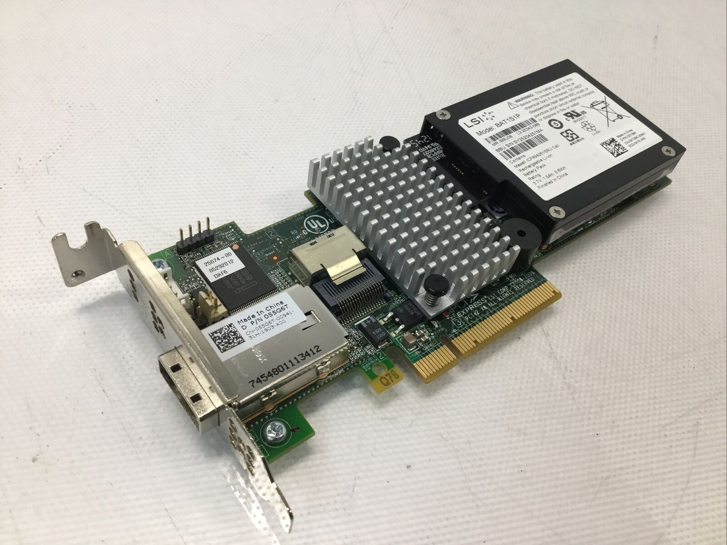 DELL LSI MegaRAID 9280-4i4e 6Gb/s SAS SATA RAID Controller Card 55G6T W/ BAT1S1P