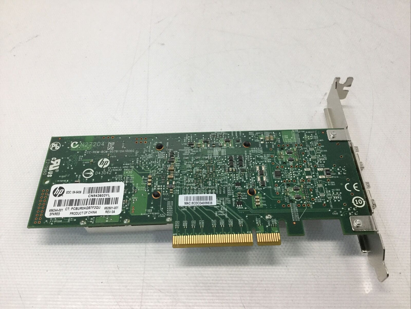 530SFP+ HP Dual Port 10GB SFP+ Ethernet Adapter Card PCIe 656244-001 652503-B21