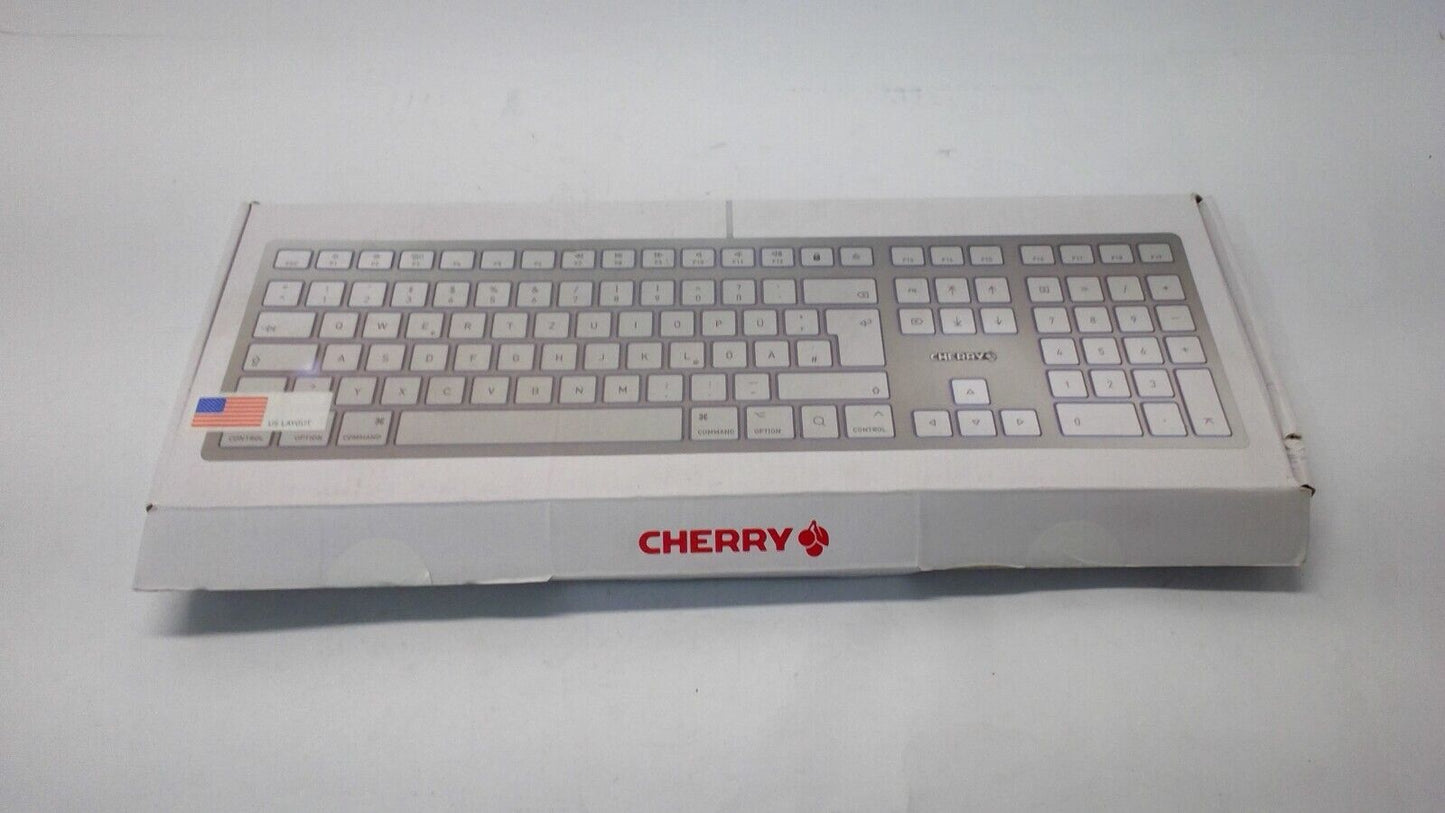 Cherry KC 6000 Slim 110-Key Wired Keyboard for Mac Silver JK-1610US-1