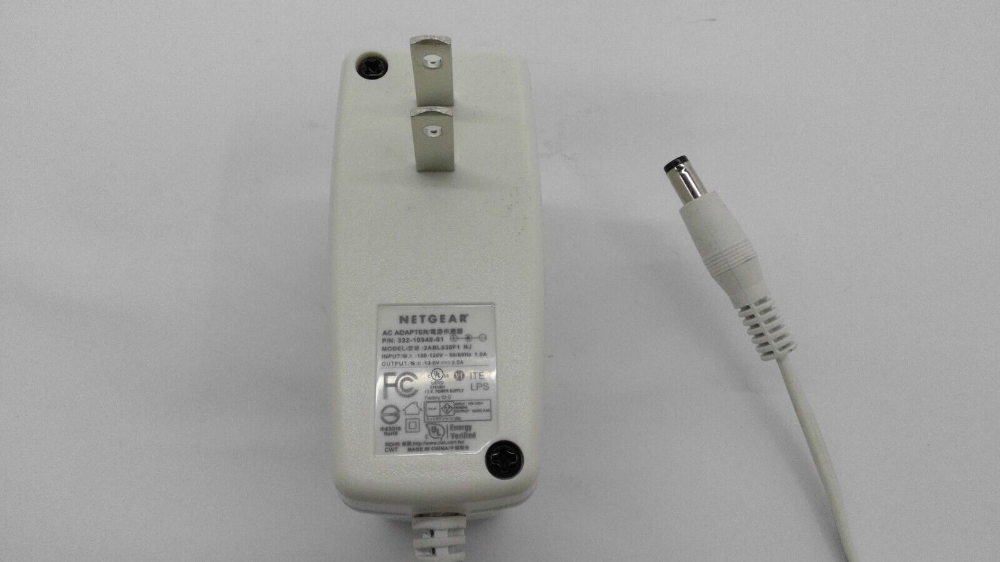 Netgear 12V 2.5A AC Adapter 2ABL030F Power Supply 332-10948-01 Charger White