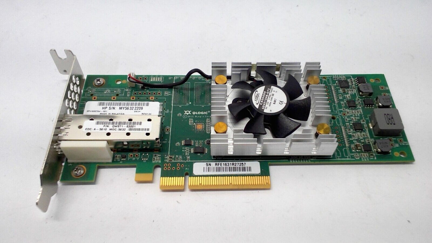 HP QLogic QW971-63001 16Gb PCIe FC HBA HPE 699764-001 QLE2660 Low Profile