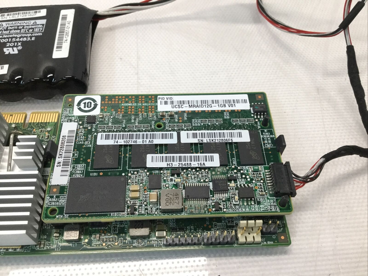 Cisco UCSC-MRAID12G-1GB 12Gb/s SAS RAID Controller 74-12862-02 card w/ Battery