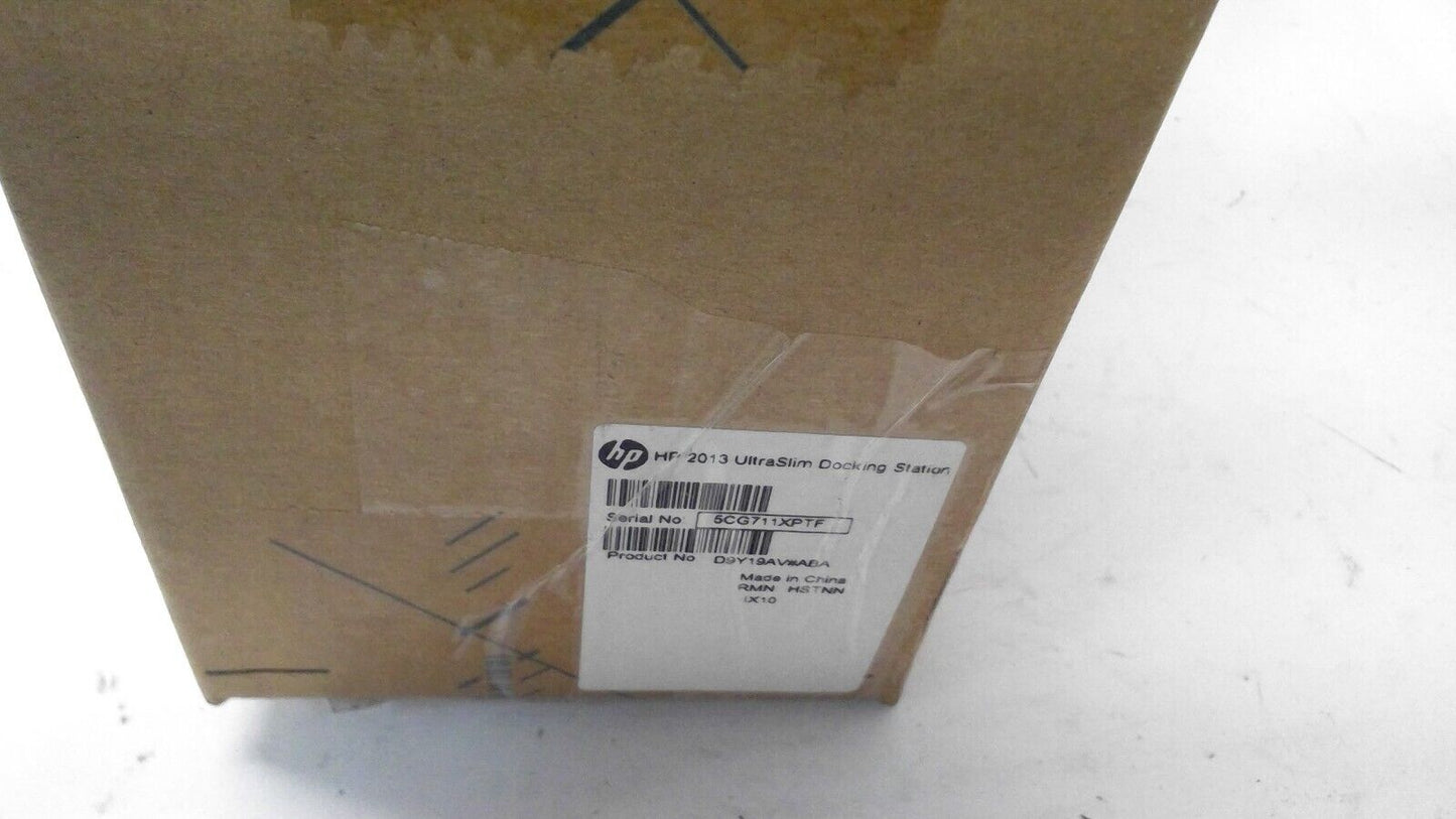 New HP 2013 UltraSlim Docking Station D9Y19AV#ABA HSTNN-IX10 65W Adapter