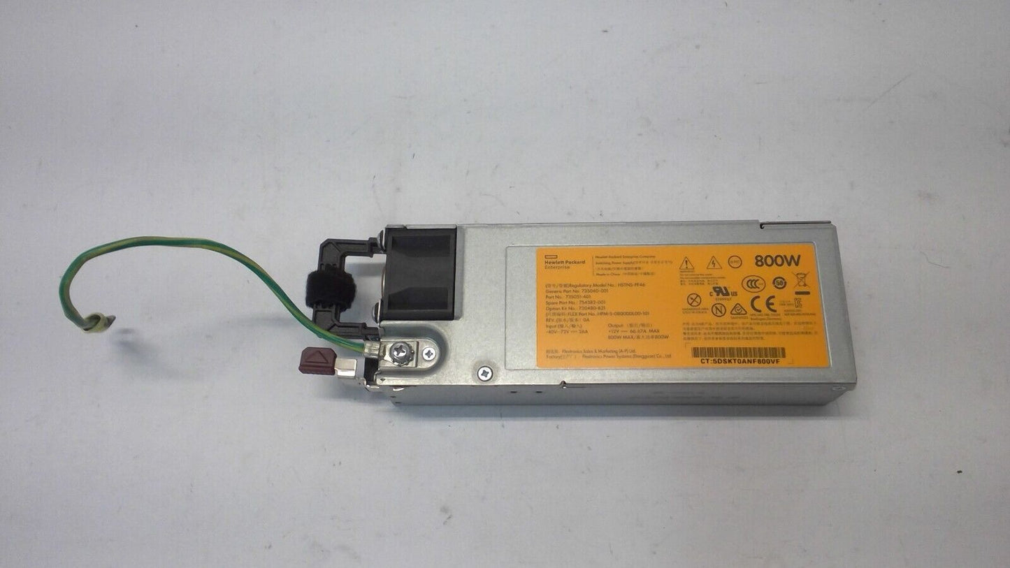 HP 754382-001 800W Flex slot DC Power Supply for G9 server HSTNS-PF46