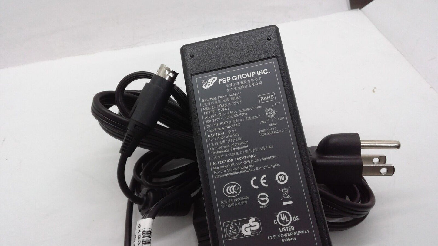 Original FSP FSP090-D2BA1 AC Power Supply w/ Power Cord -19V 4.74 4Pin