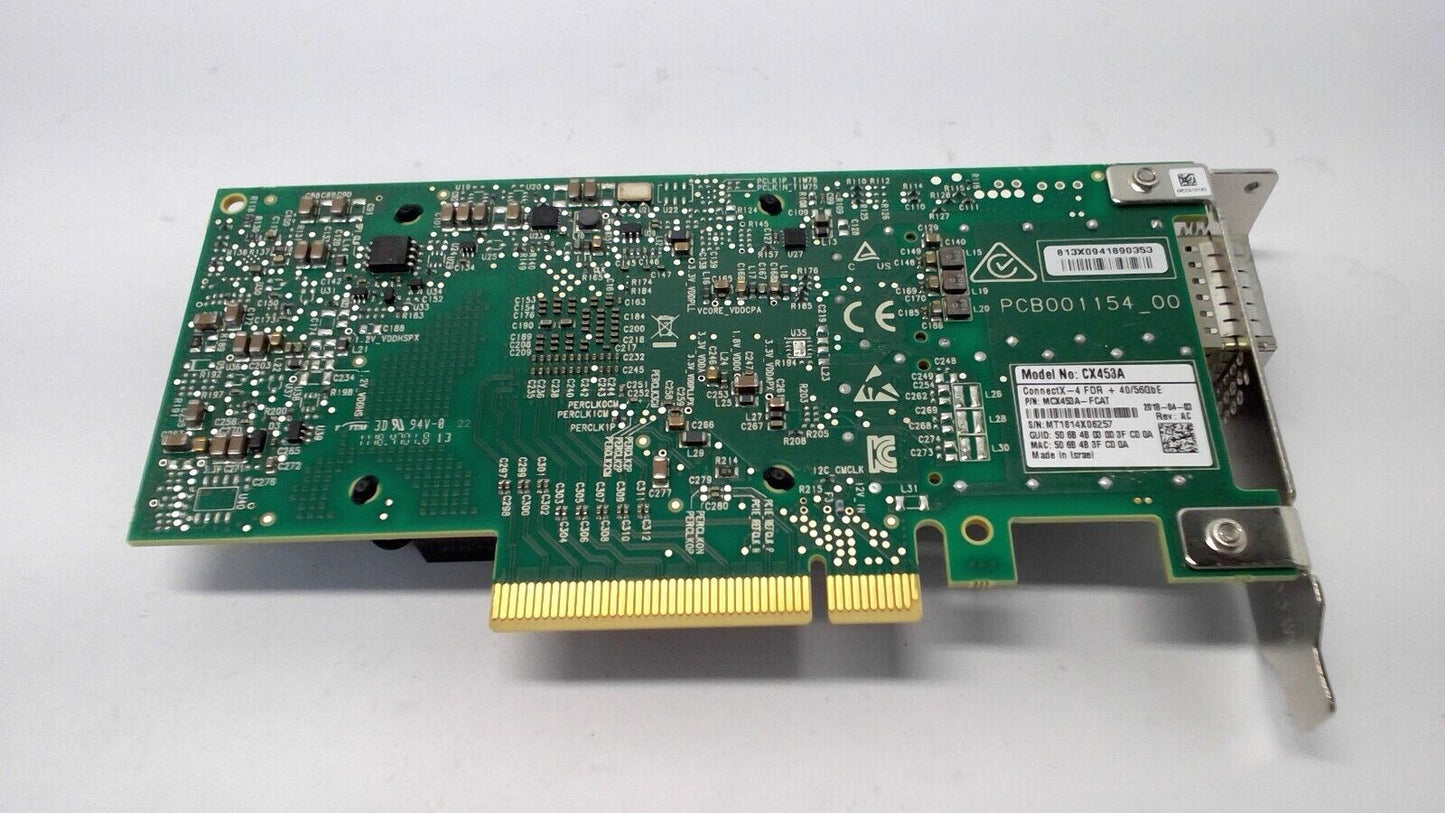 MCX453A-FCAT Mellanox ConnectX-4 Infiniband 40/56GbE single-port Host Bus Adapte