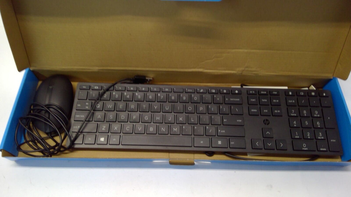 HP Wired Desktop 320MK Mouse and Keyboard,USB (9SR36UT#ABA)