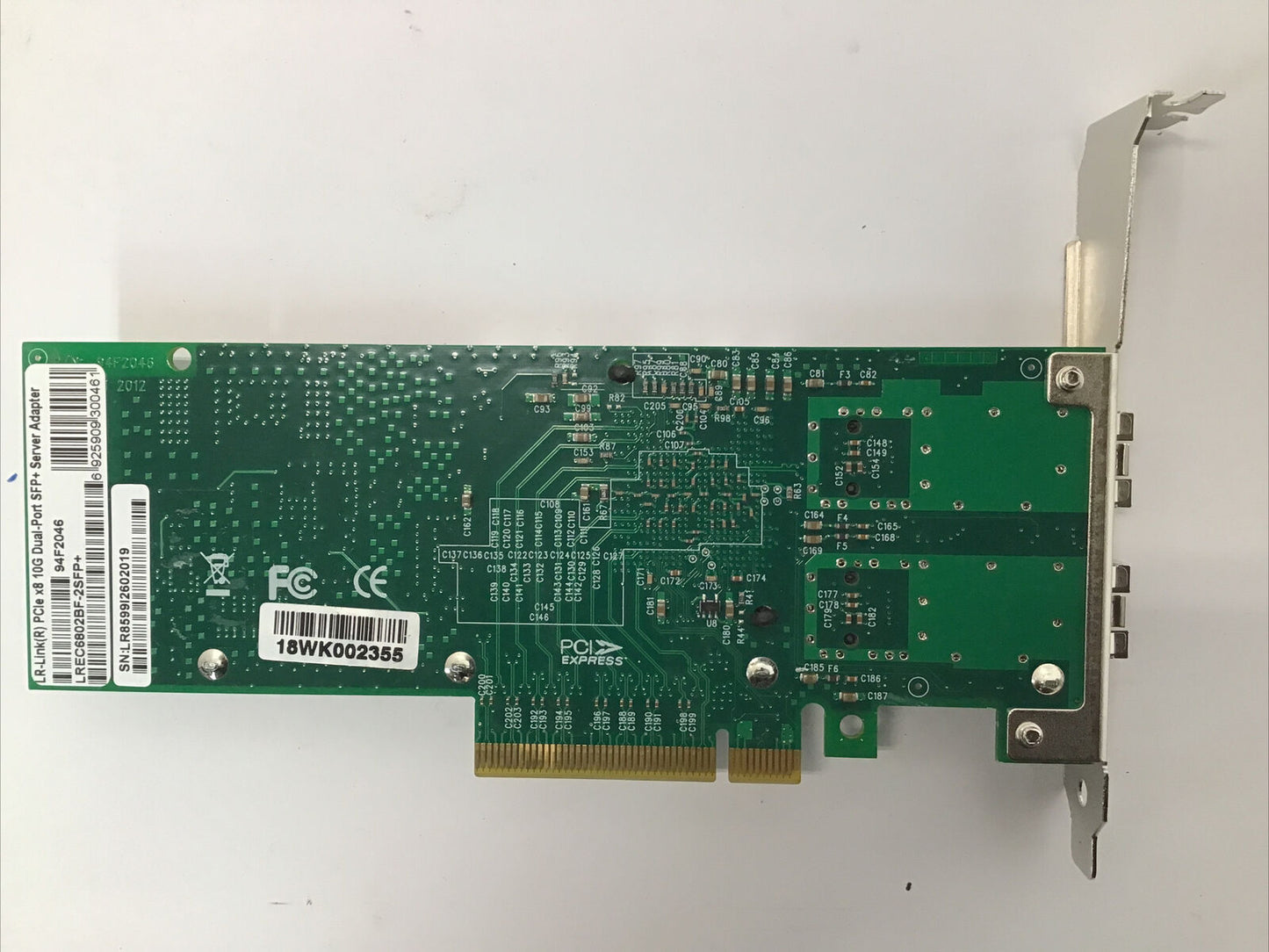 Intel X520-DA2 82599ES 94F2046 10Gbps Dual Port SFP+ PCI-E Card network adapter