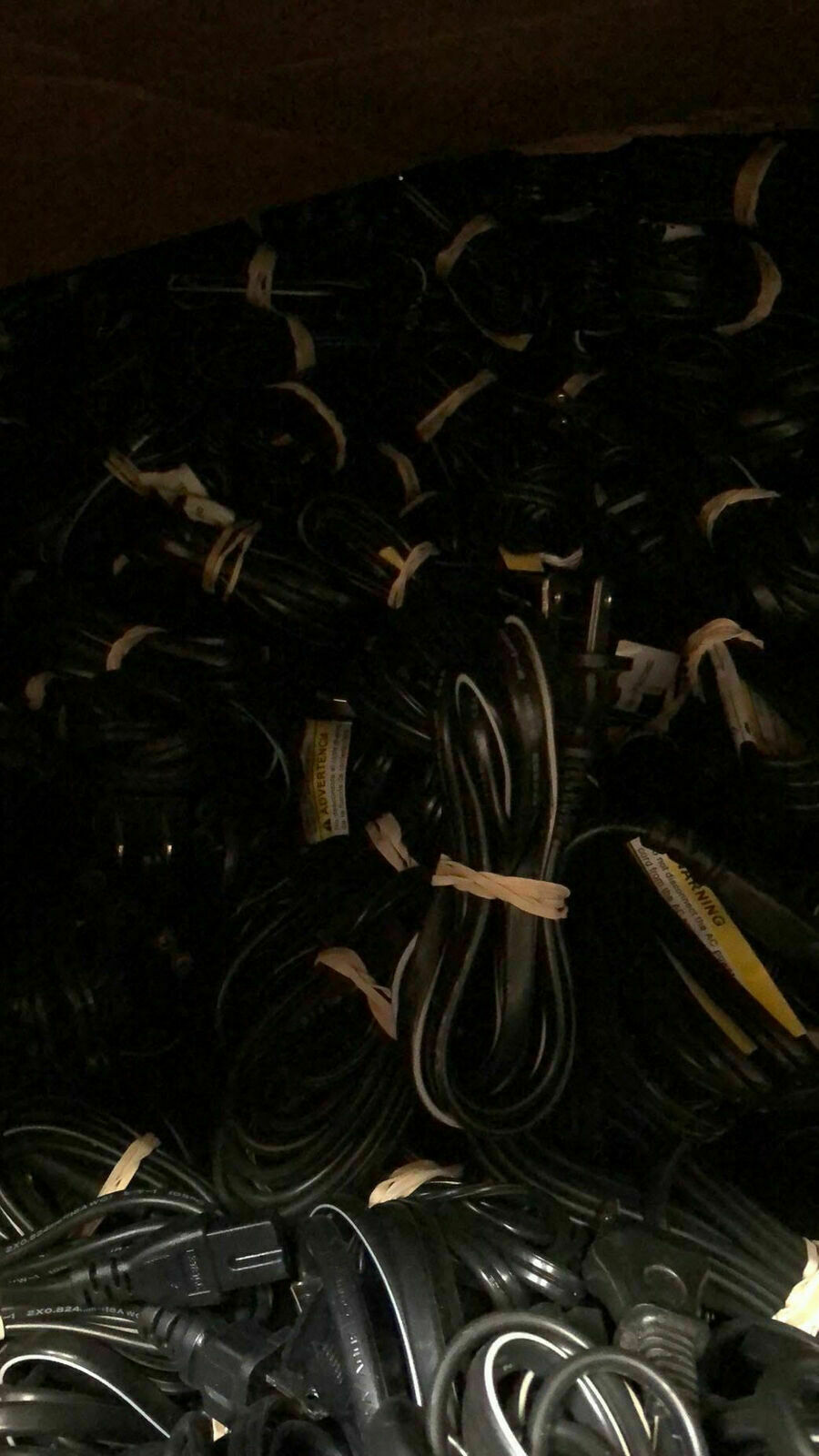 Lot (100) US 2 Prong Pin 6ft Polarized Power Cord Cable