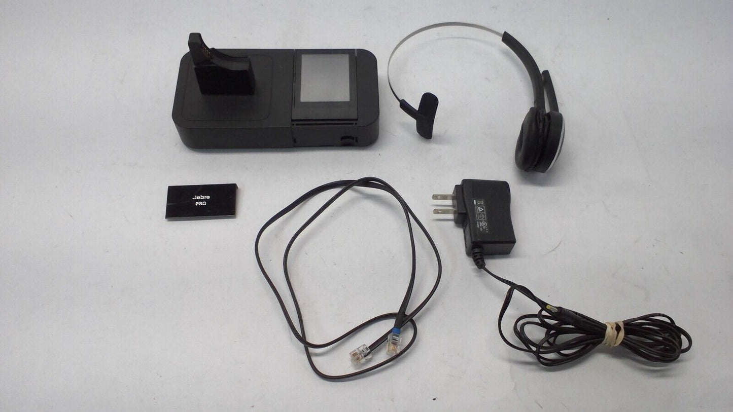 Jabra PRO 9400BS 9450 Duo Black Headset Base Station Wireless Phone +AC Adapter