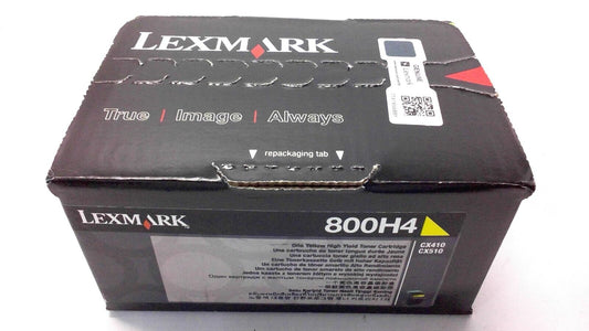 Genuine Lexmark CX410 CX510 YELLOW 800H4 Toner Cartridges 80C0H40 New