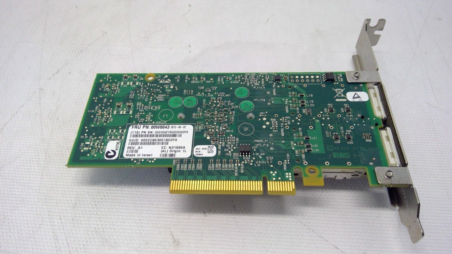 IBM Mellanox 00W0043 CX354A-FCBT ConnectX-3 PCIe FDR Ethernet 40GbE QSFP HBA