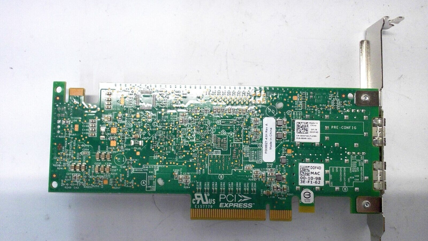 Dell Emulex 10Gb Dual Port SFP PCIe Network Adapter Dell P/N: 0DDF4D