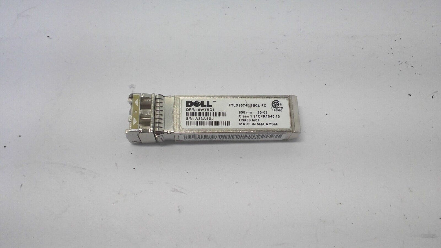 DELL FTLX8574D3BCL-FC 10GB SFP+ Transceiver 0WTRD1 850nm