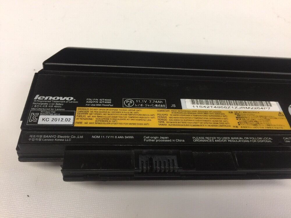 Genuine Lenovo Battery 9Cell 94Wh 42T4942 42T4872 for ThinkPad X220 X220i 29++