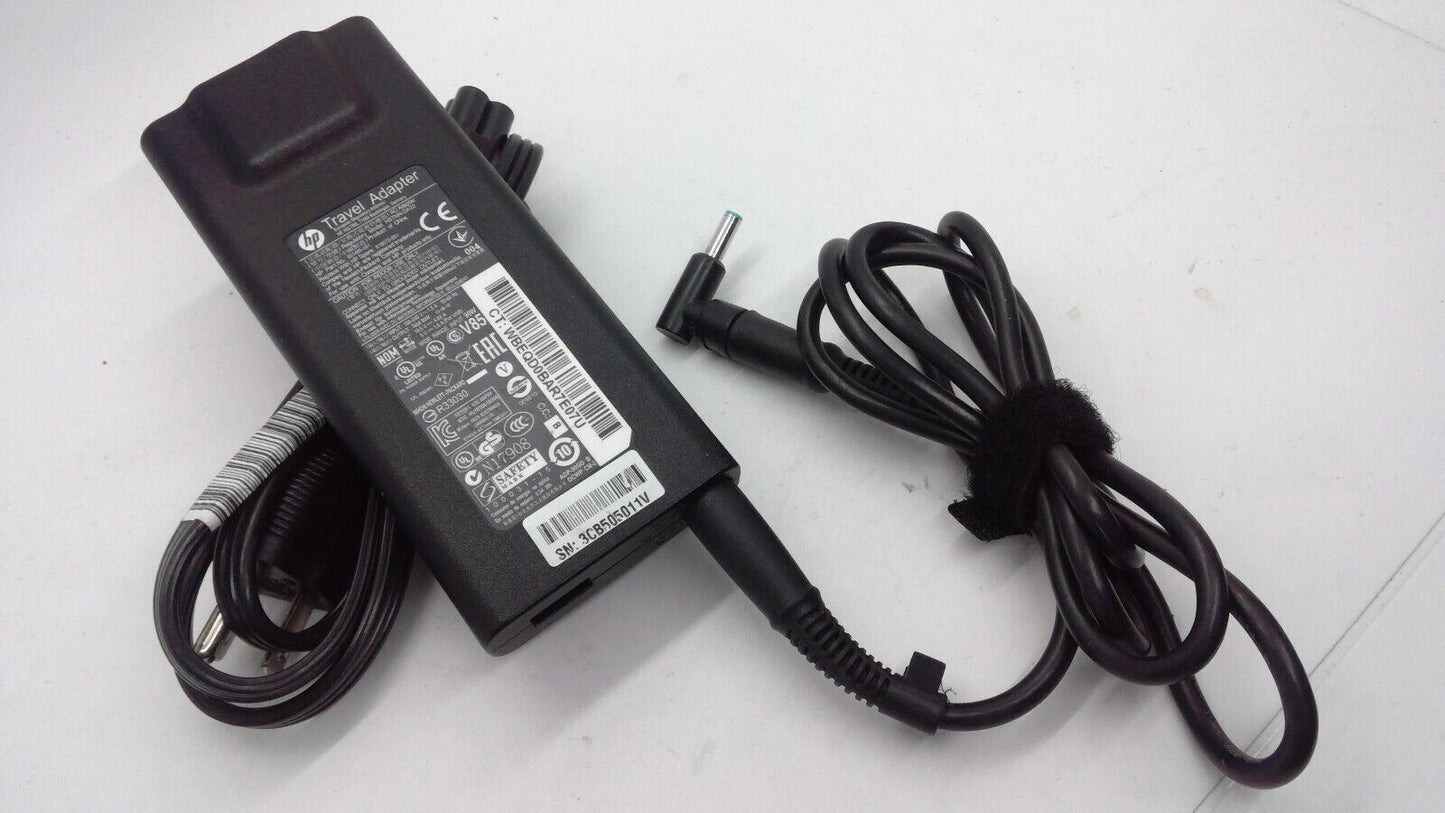 Genuine HP 90W 19.5V 4.62A HSTNN-DA22 Traval  AC Power Adapter with blue tip