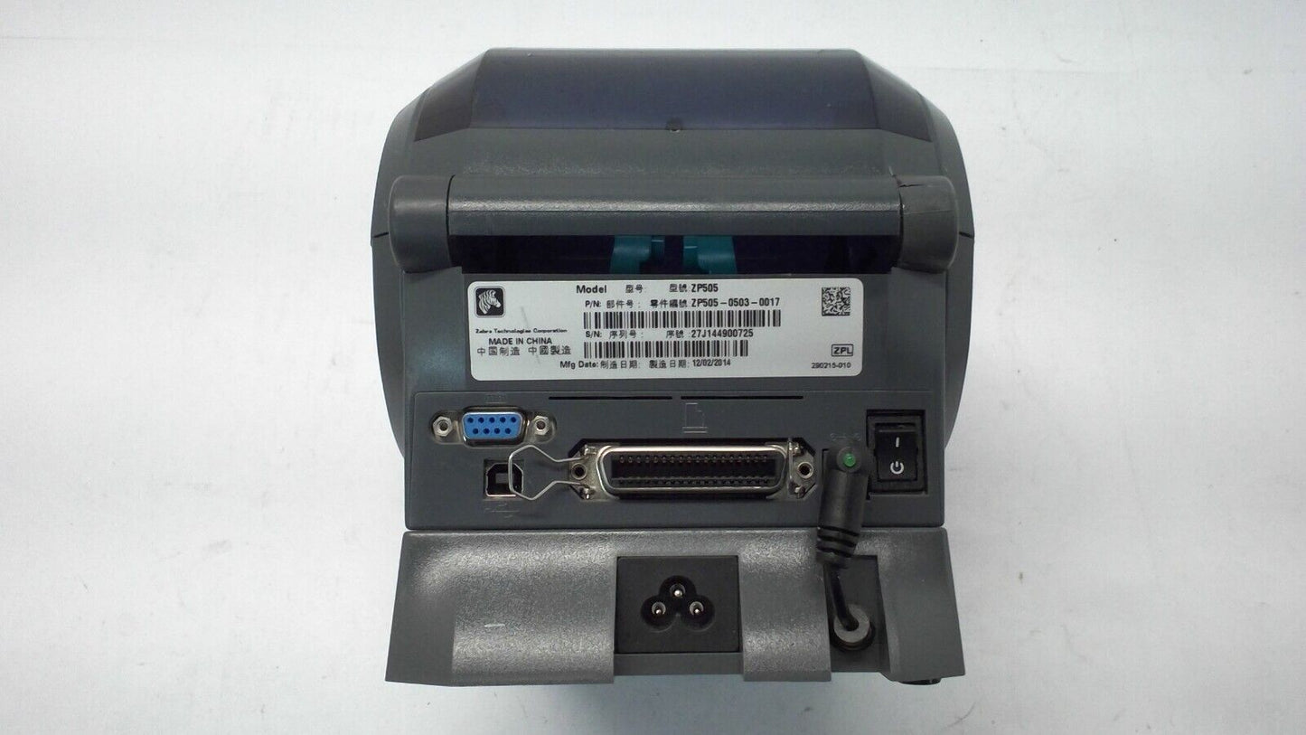 Zebra ZP 500 Direct Thermal Shipping Label Printer USB ZP505-0503-0017