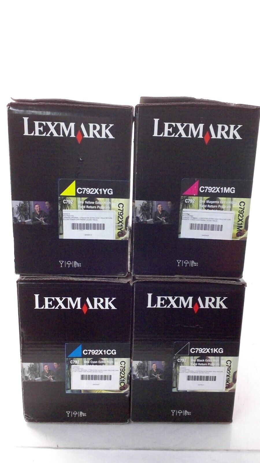 LEXMARK C792X1KG C792X1CG C792X1MG C791X1YG RETAIL BOXES ALL 4 COLORS