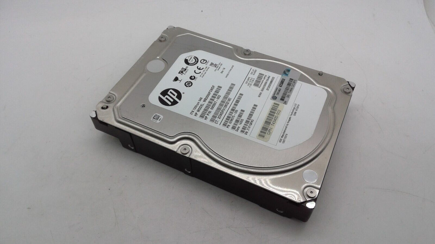 OEM HP MB2000FCWDF 695507-002 2TB ST2000NM0023 7200rpm  SAS 3.5'' Hard Drive