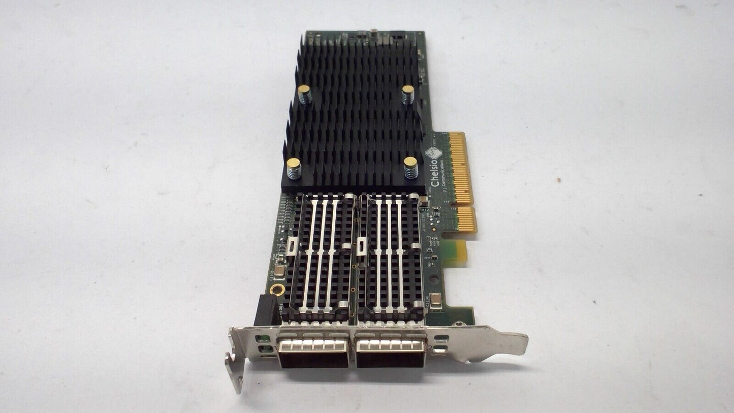 Chelsio 110-1164-50 T580-LP-CR Dual-Port 40GbE Unified Wired Short Heat Sink