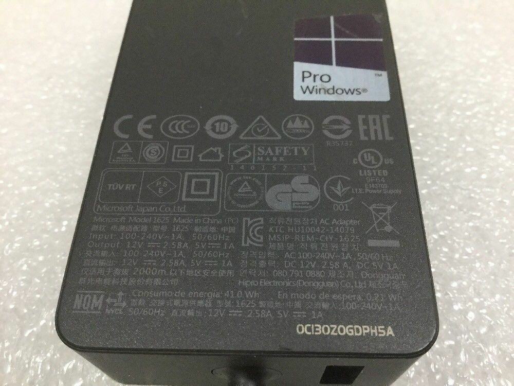 OEM Microsoft AC Adapter 36W 12V 2.58A for Microsoft Surface Pro 3 / 4 1625