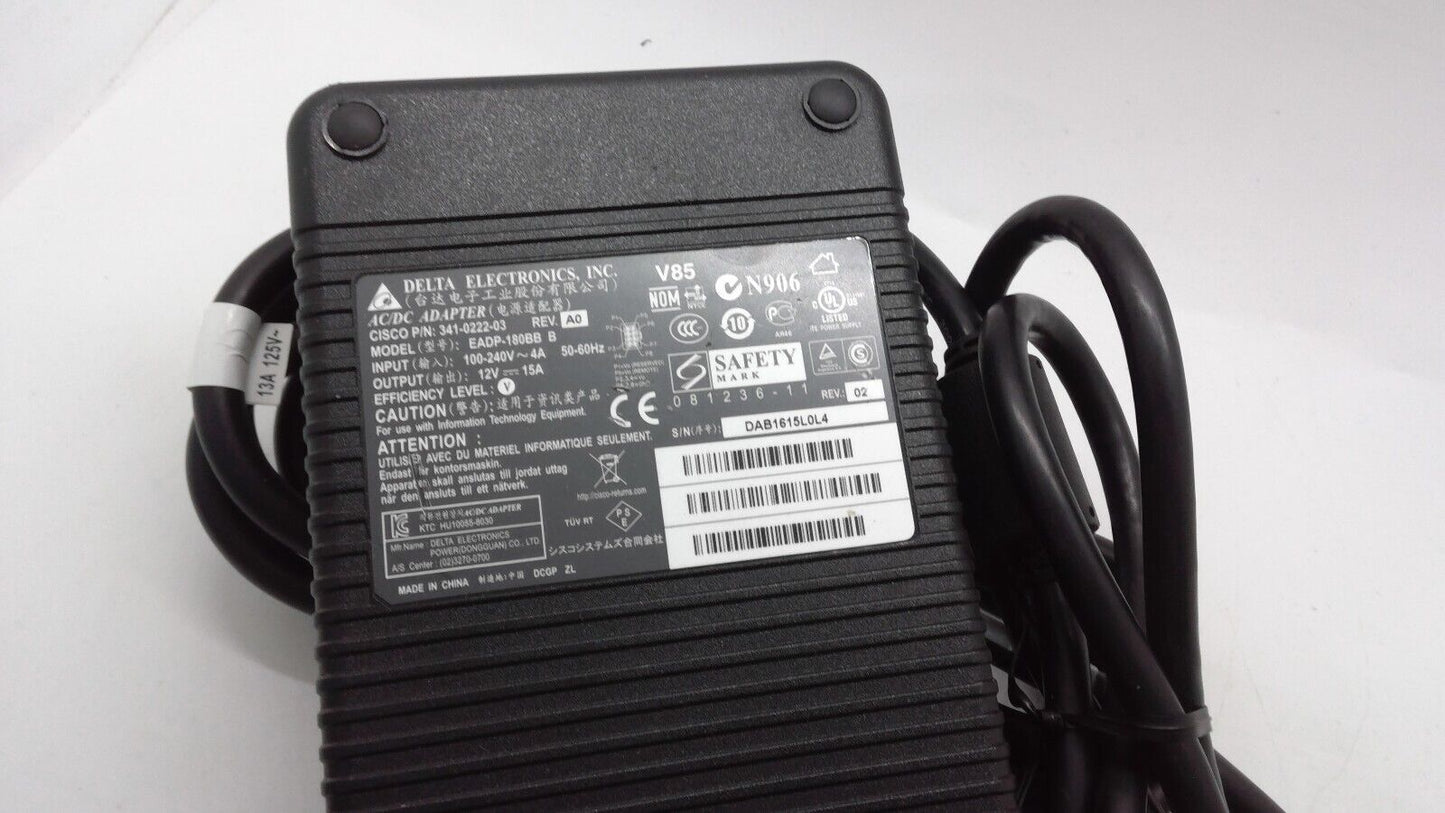 Genuine Cisco Delta EADP-180BB B 180W 12V 15A AC Adapter 8 pin with Power Cord