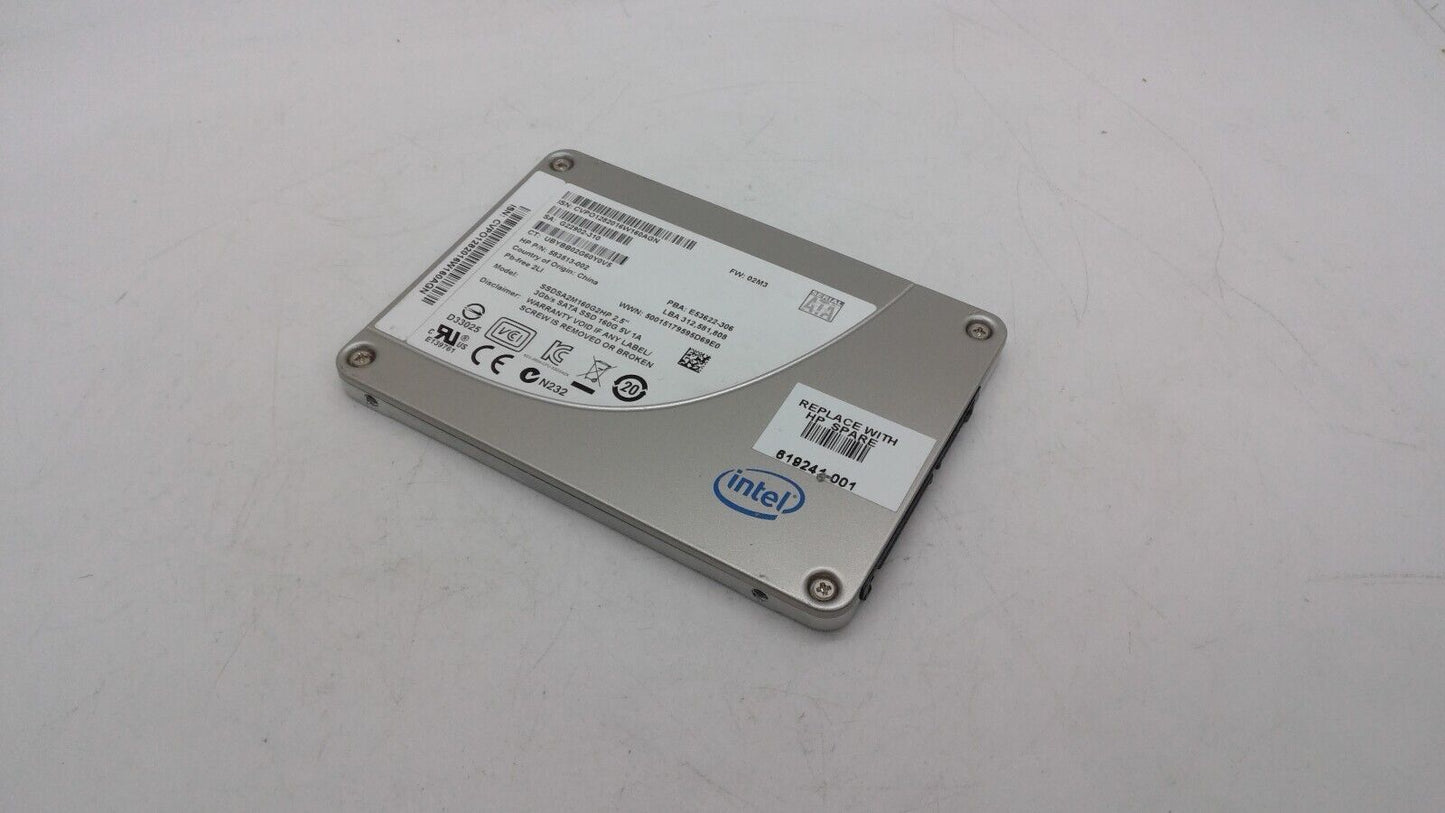 Intel 160GB 2.5" 3Gb SSD SATA Solid State Hard Drive SSDSA2M160G2HP